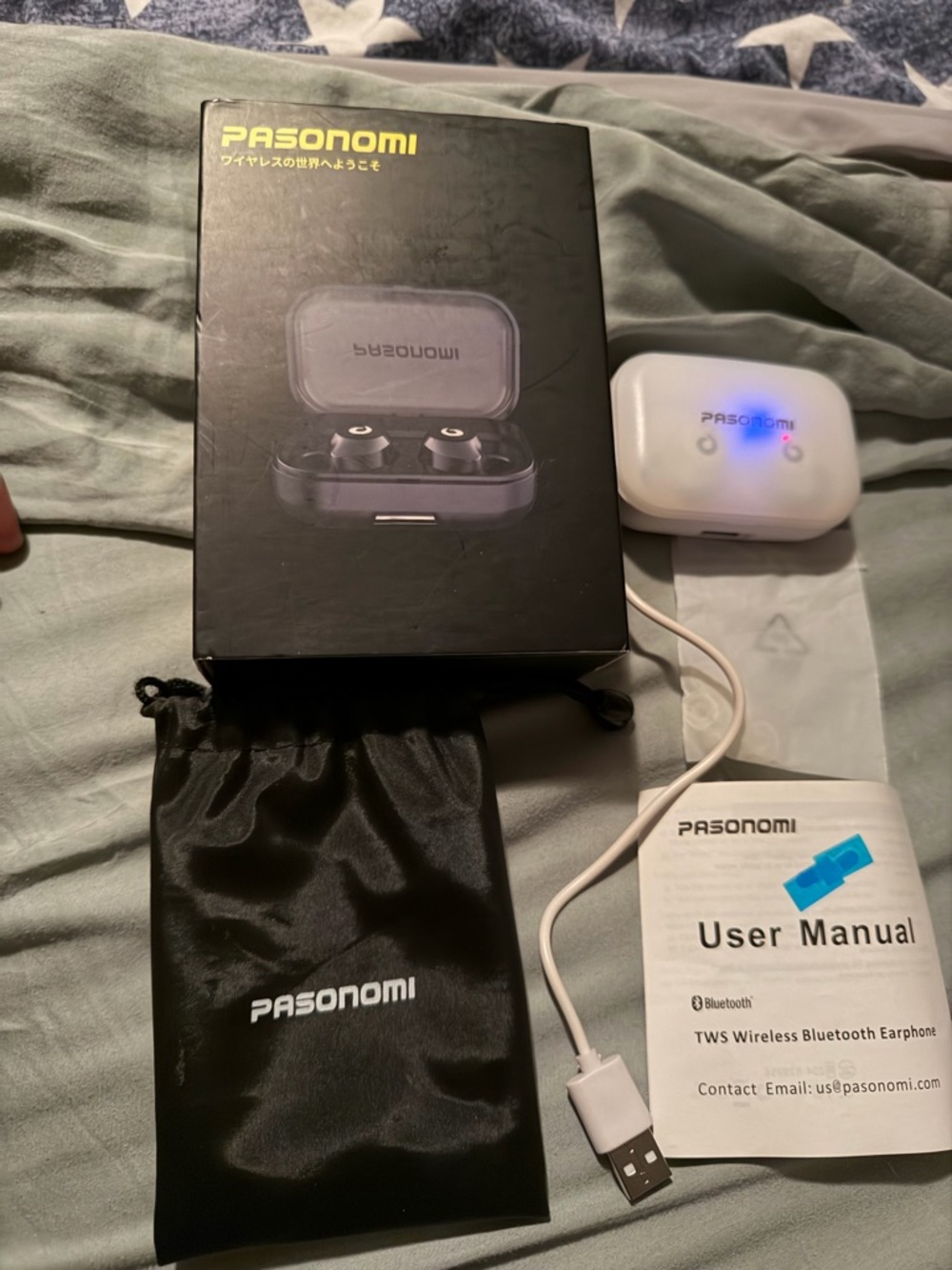 PASONOMI Wireless TWS Earbuds in White